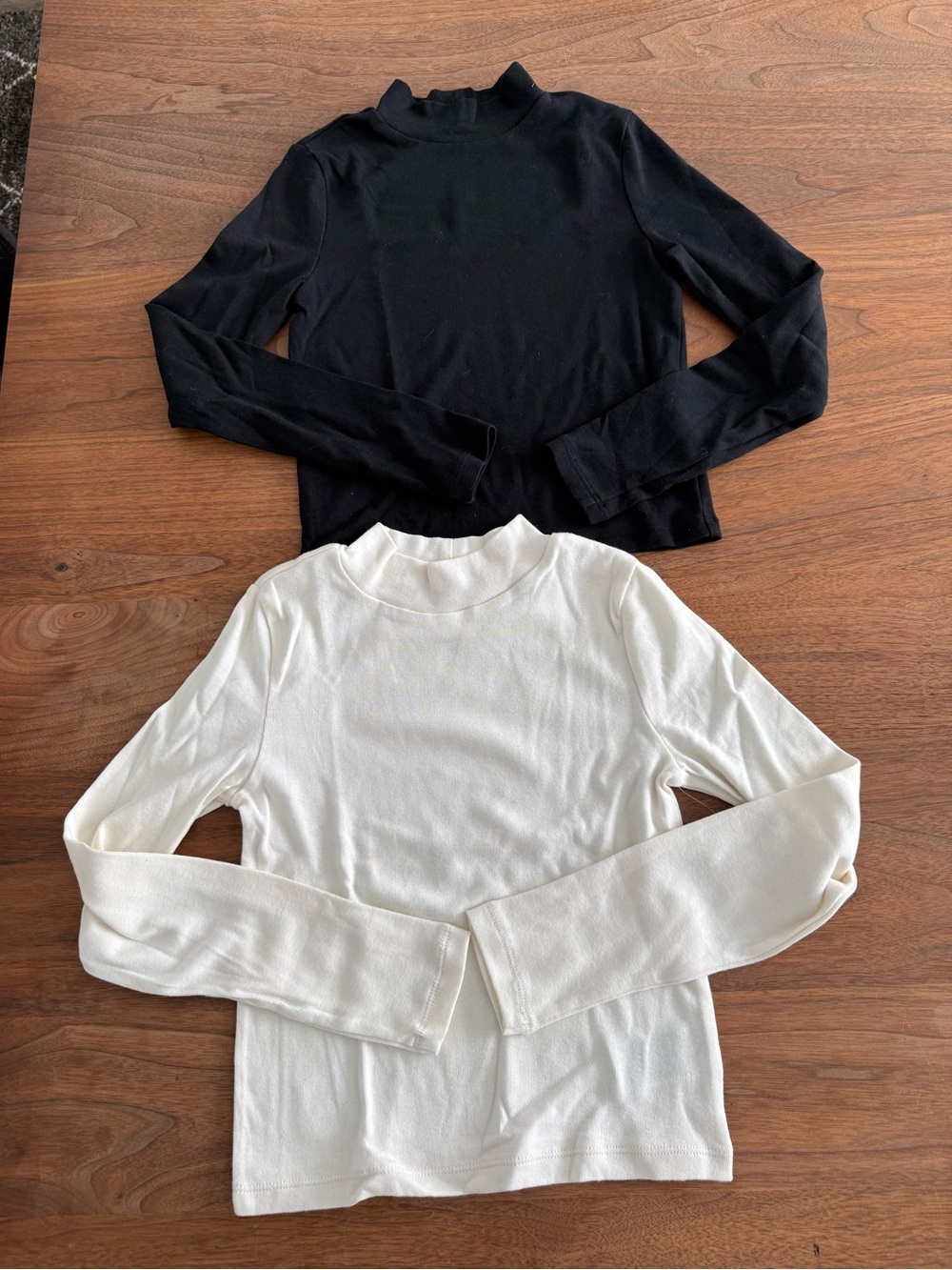 GAP size M - Girls - 2 Pack Ribbed Mock Neck Long Sleeve Tops